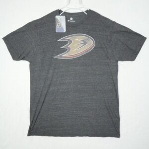 Fanatics NHL Anaheim Ducks Mens XL Dark Gray Big Graphic Heathered New With Tags